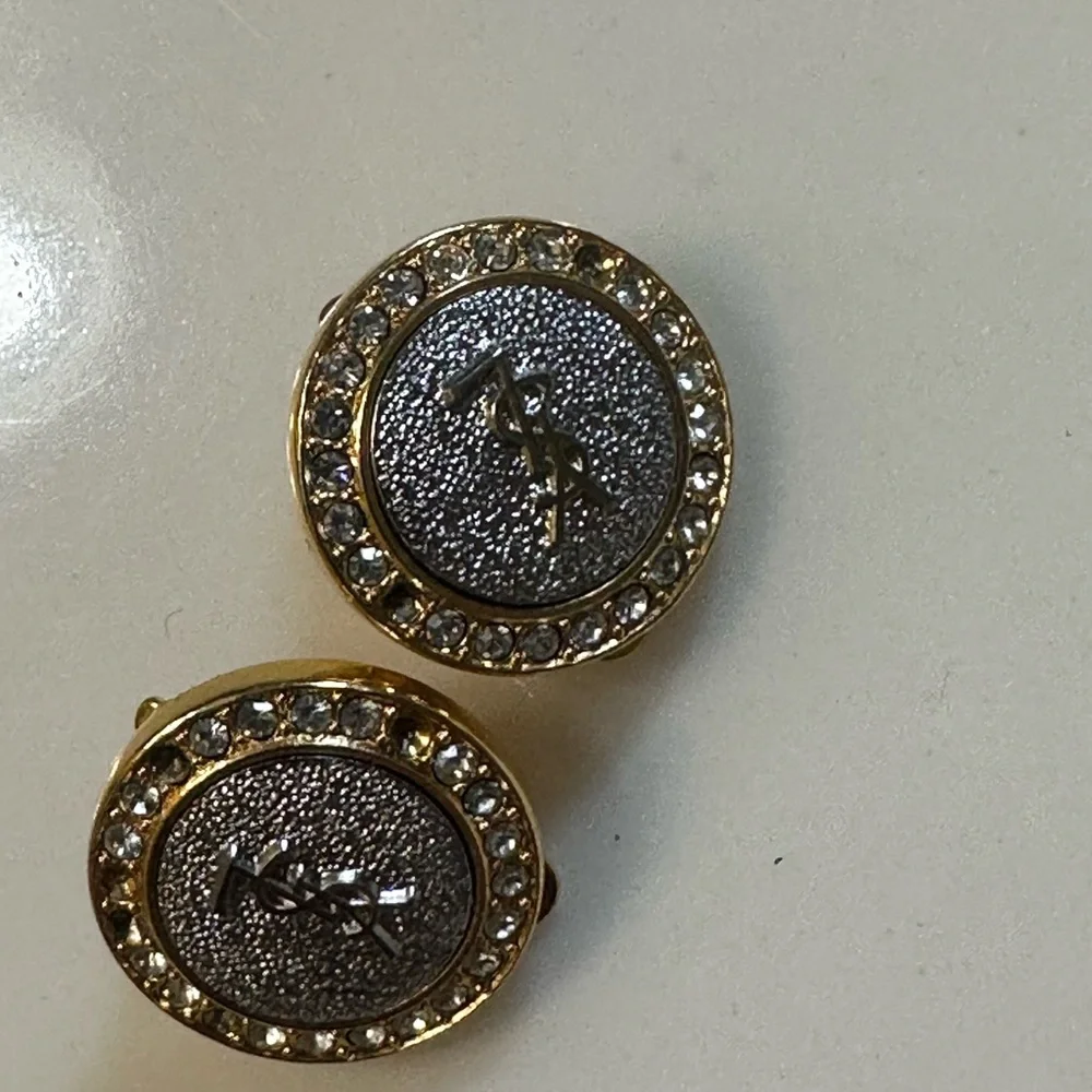 Authentic YSL Elegant Gold and Silver Women's Earrings - Picture 9 of 9